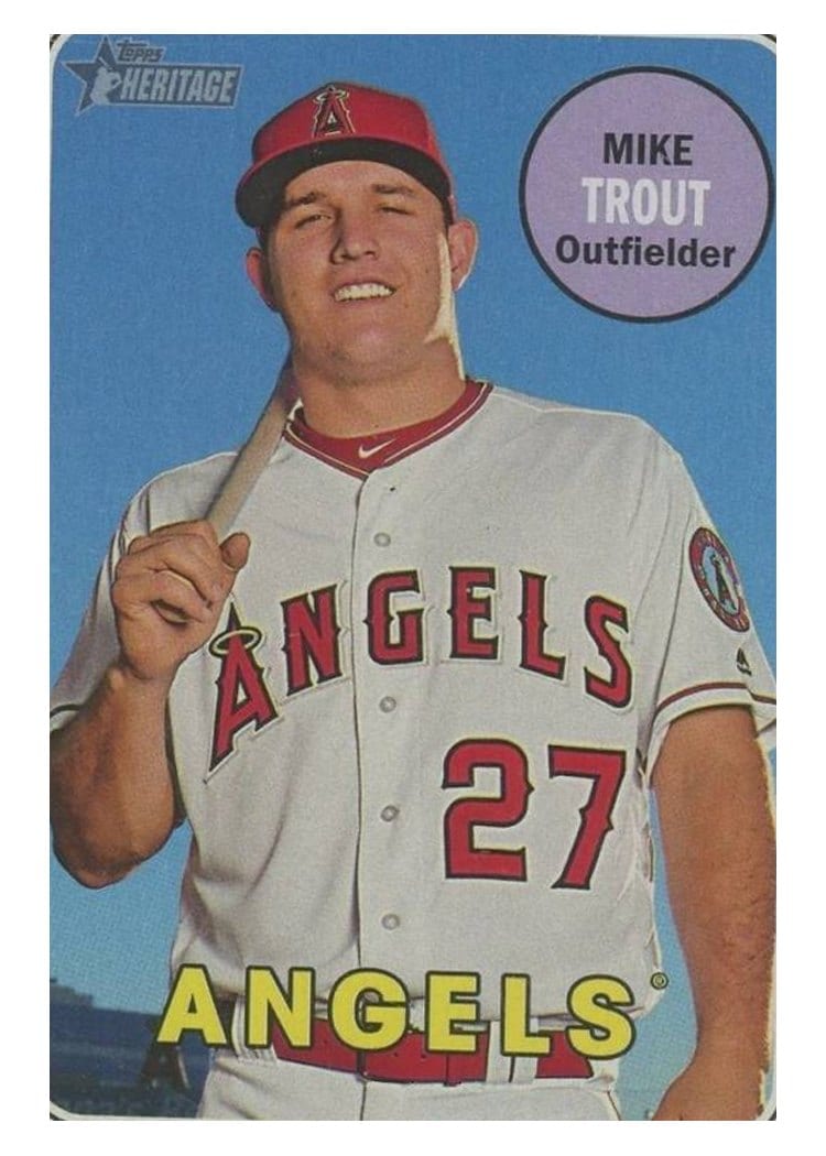 2018 Topps Heritage Base Set Mike Trout #275 card