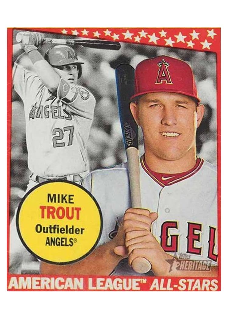 2018 Topps Heritage Base Set Mike Trout #47 card