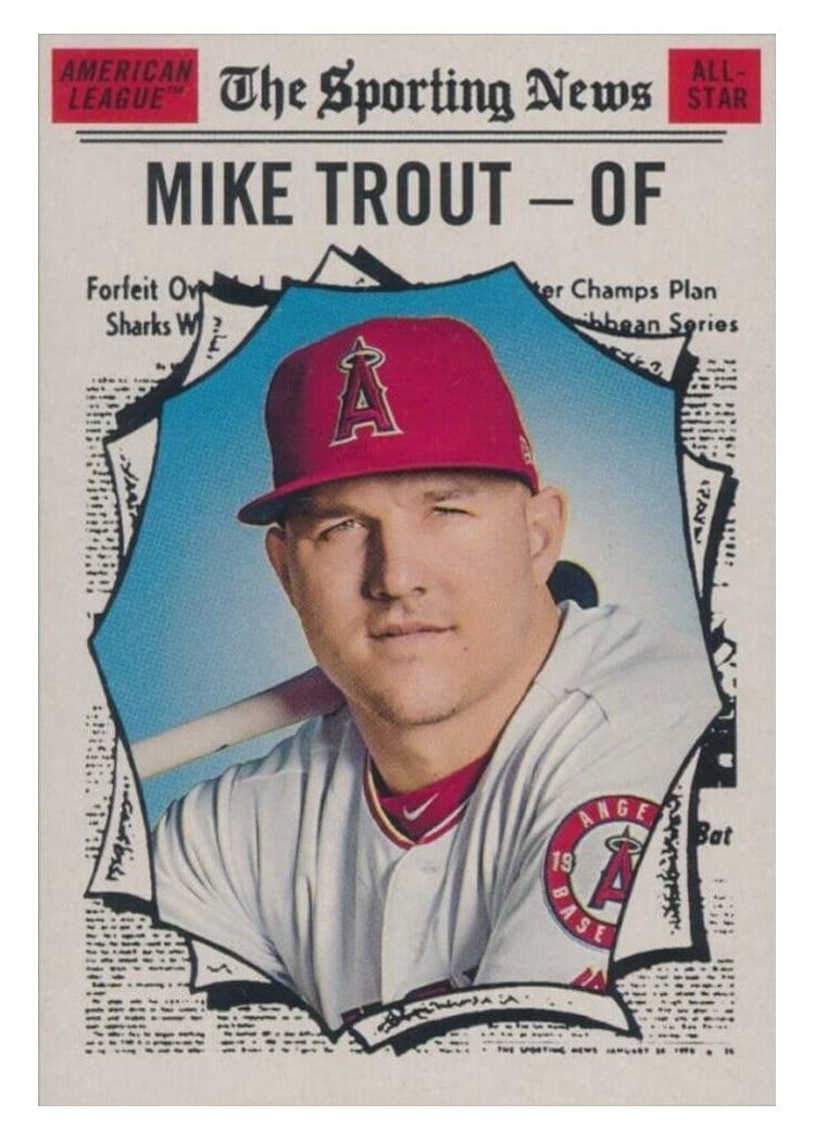 2019 Topps Heritage Base Set Mike Trout #357 card