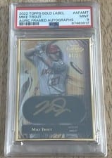 2021 Topps Gold Label Auric Framed Autographs Mike Trout #AFA-MT card