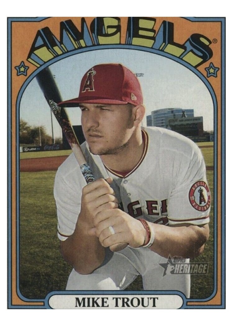 2021 Topps Heritage Base Set Mike Trout #169 card
