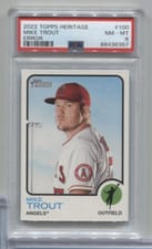 2022 Topps Heritage Mike Trout #100 card