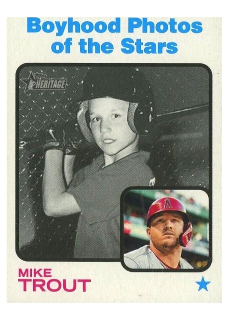 2022 Topps Heritage Base Set Mike Trout #341 card