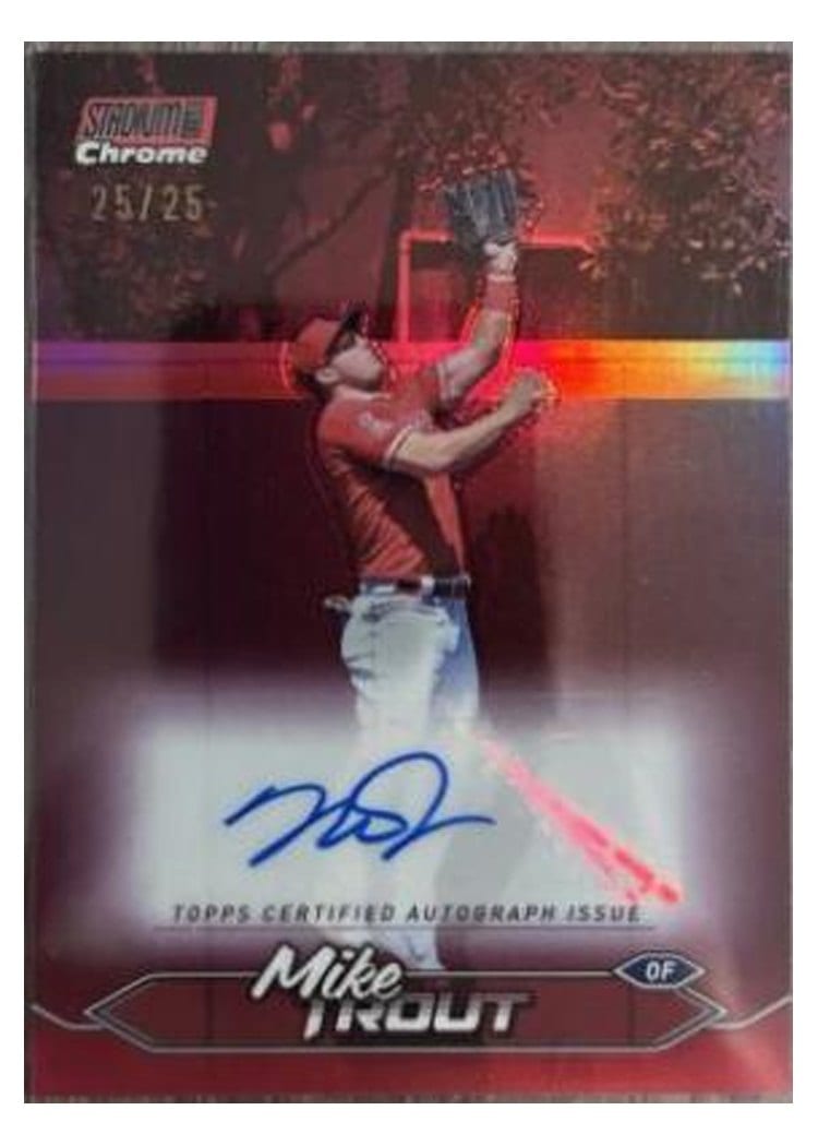 2024 Stadium Club Chrome Autographs Mike Trout #SCCA-MT card
