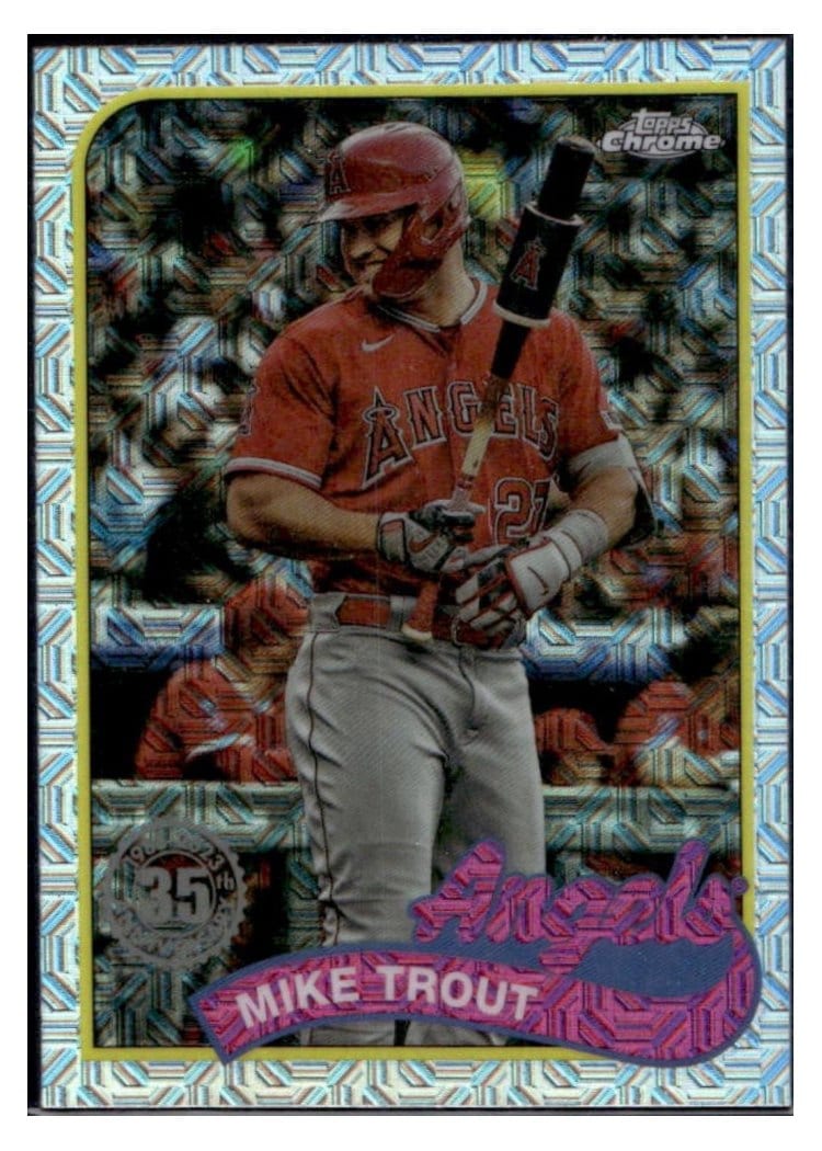 2024 Topps 1989 Topps Baseball 35th Anniversary Chrome (Series One) Mike Trout #T89C-17 card