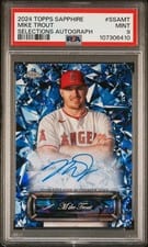 2024 Topps Chrome Sapphire Edition Selections Autographs Mike Trout #SSA-MT card