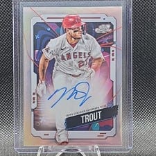 2024 Topps Cosmic Chrome Autographs Mike Trout #CCA-MT card