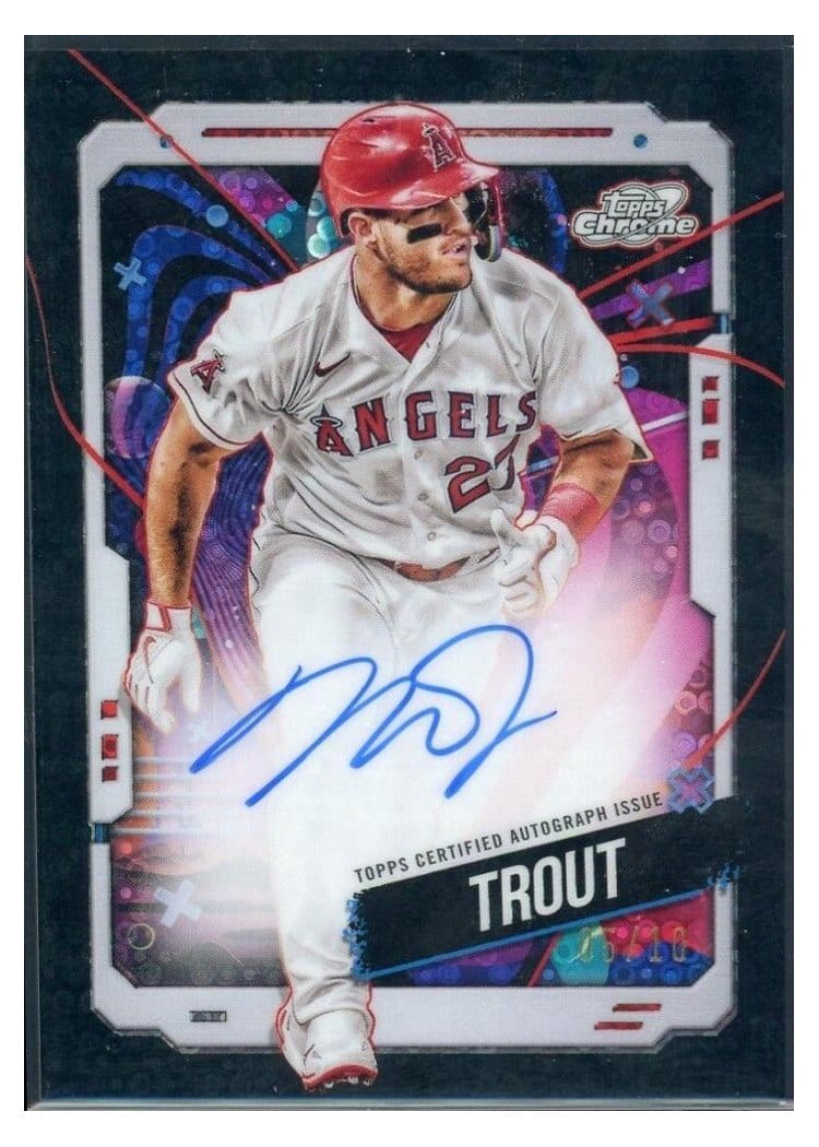 2024 Topps Cosmic Chrome Autographs Mike Trout #CCA-MT card