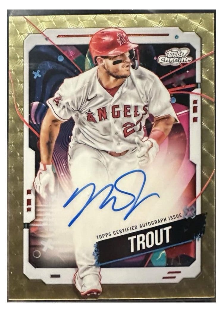 2024 Topps Cosmic Chrome Autographs Mike Trout #CCA-MT card