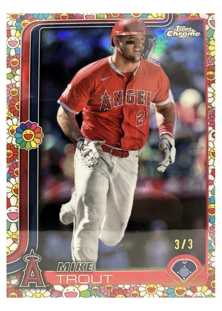 2025 Topps Chrome Mike Trout #100 card