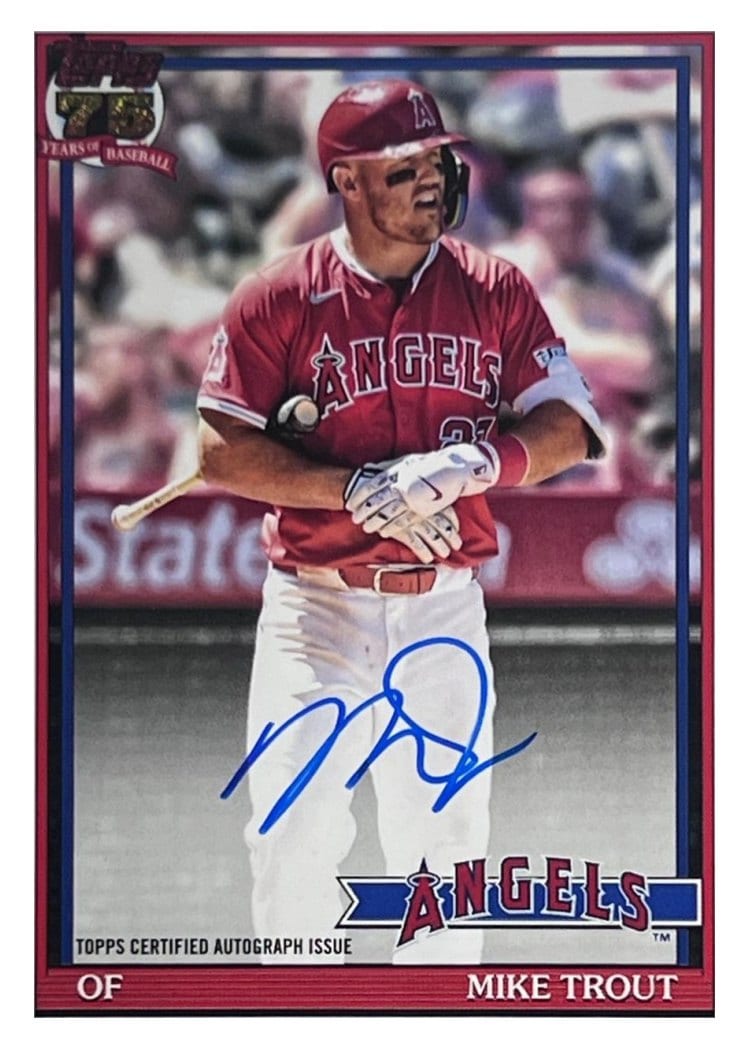 2026 Topps 1991 Topps Autographs Mike Trout #91A-MT card