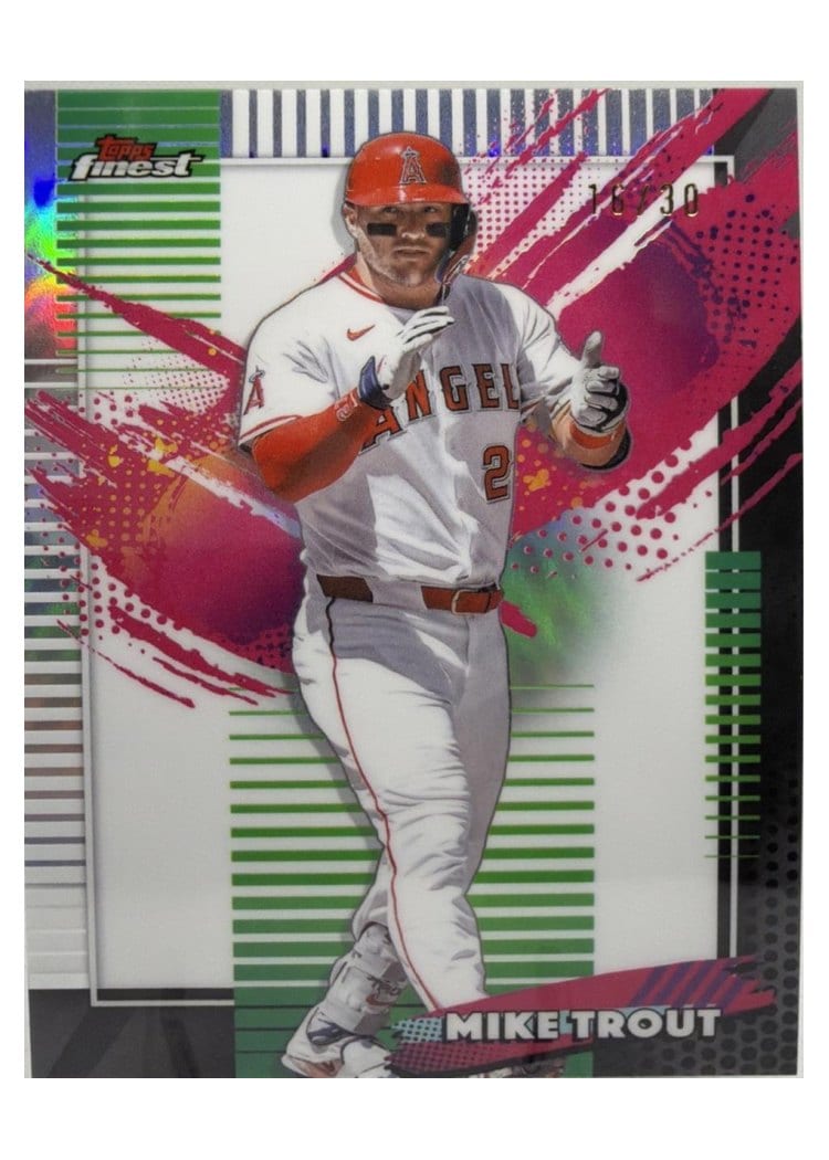 2026 Topps Finest Mike Trout White Refractor #296 card