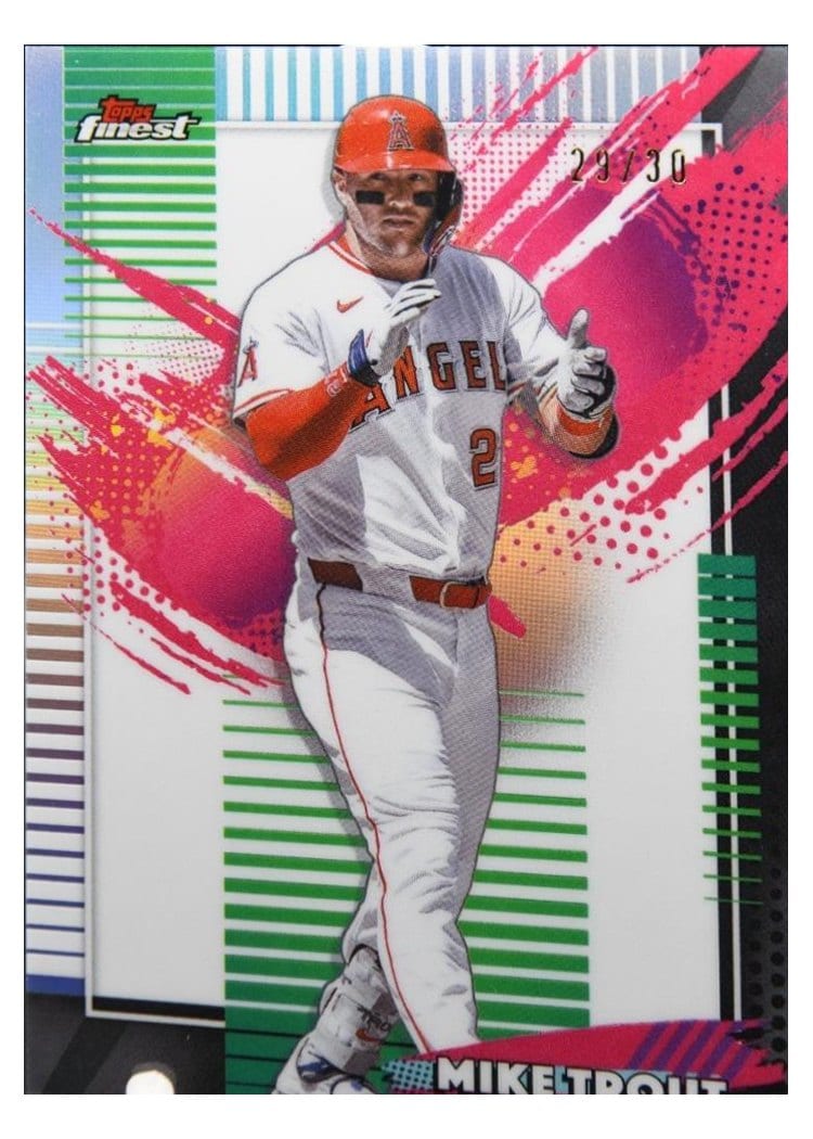 2026 Topps Finest Mike Trout White X-Fractor #296 card