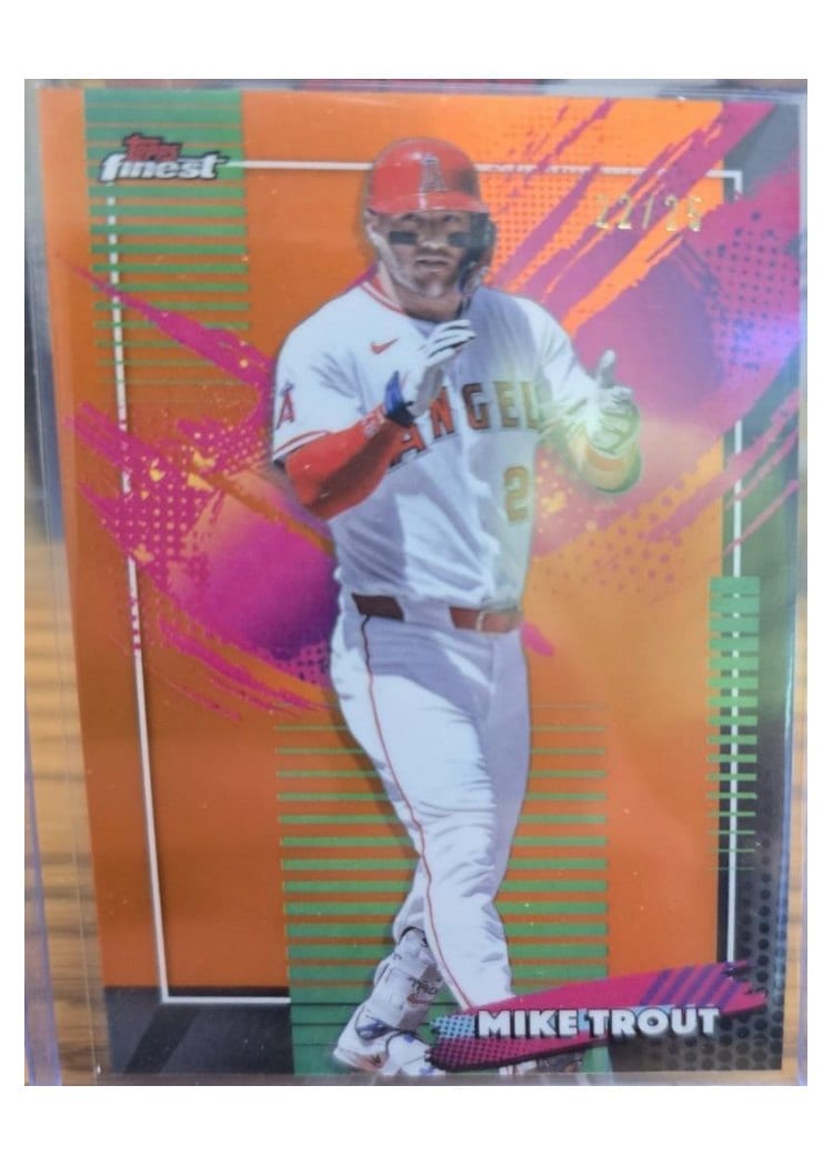2026 Topps Finest Mike Trout Orange Refractor #296 card