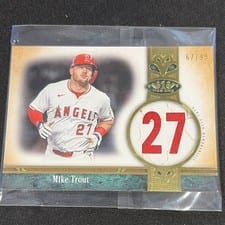 2026 Topps Tier One Jersey Number Relics Mike Trout #JNR-MT