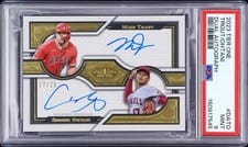 2023 Topps Tier One Dual Autographs Mike Trout / Shohei Ohtani #DA-TO card