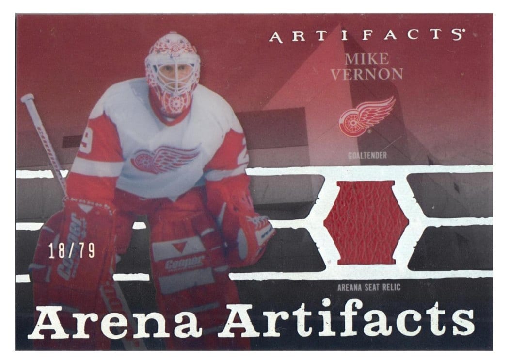 2021-22 Upper Deck Artifacts Arena Artifacts Mike Vernon #JLA-MV card