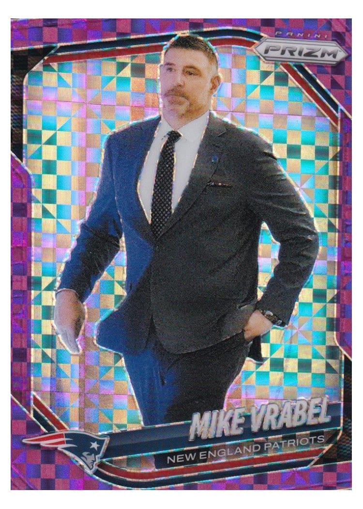 2025 Panini Prizm Base Set Mike Vrabel Purple Power #110 card