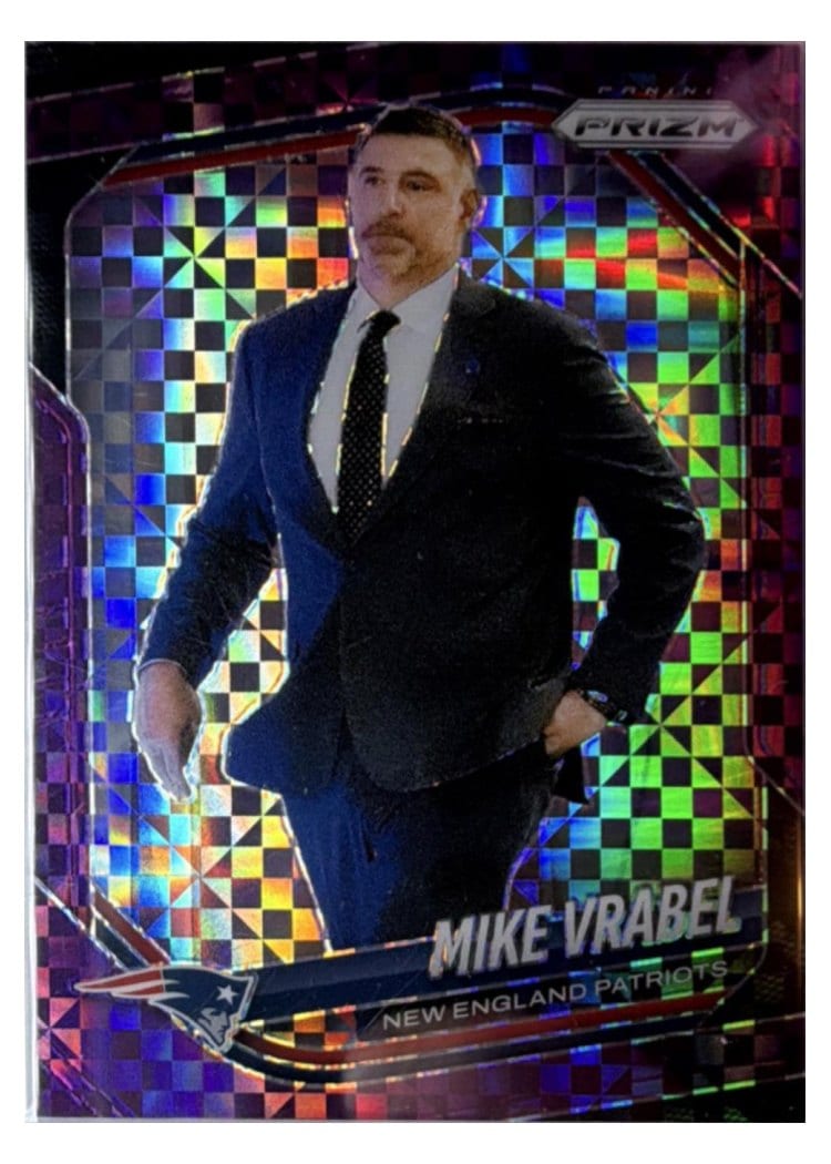 2025 Panini Prizm Base Set Mike Vrabel Black White Checker #110 card