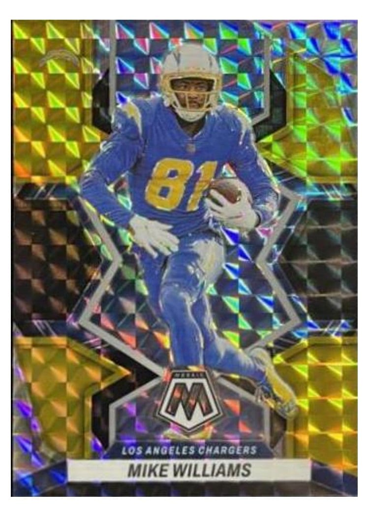 2022 Panini Mosaic Base Set Mike Williams #104 card