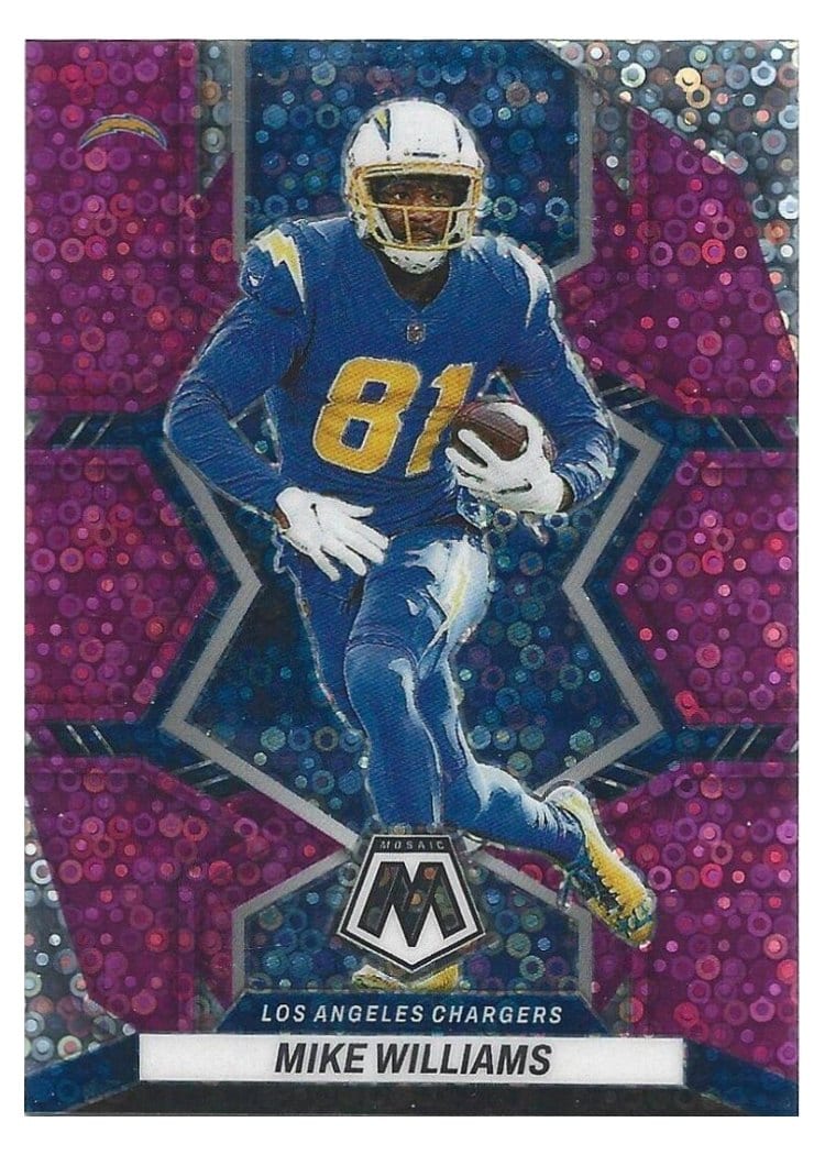 2022 Panini Mosaic Base Set Mike Williams #104 card