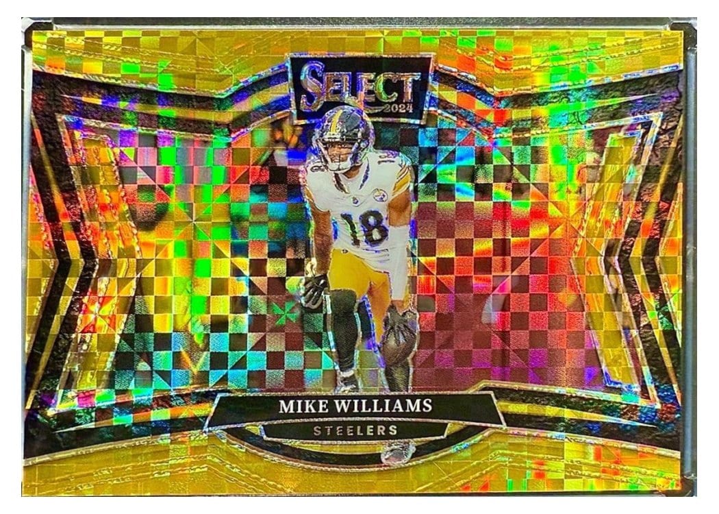 2024 Panini Select Base Set Mike Williams Gold Prizm #483 card