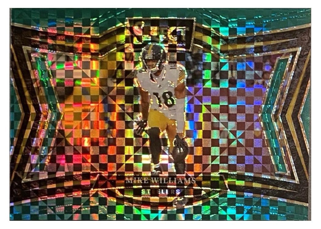 2024 Panini Select Base Set Mike Williams Green Prizm #483 card