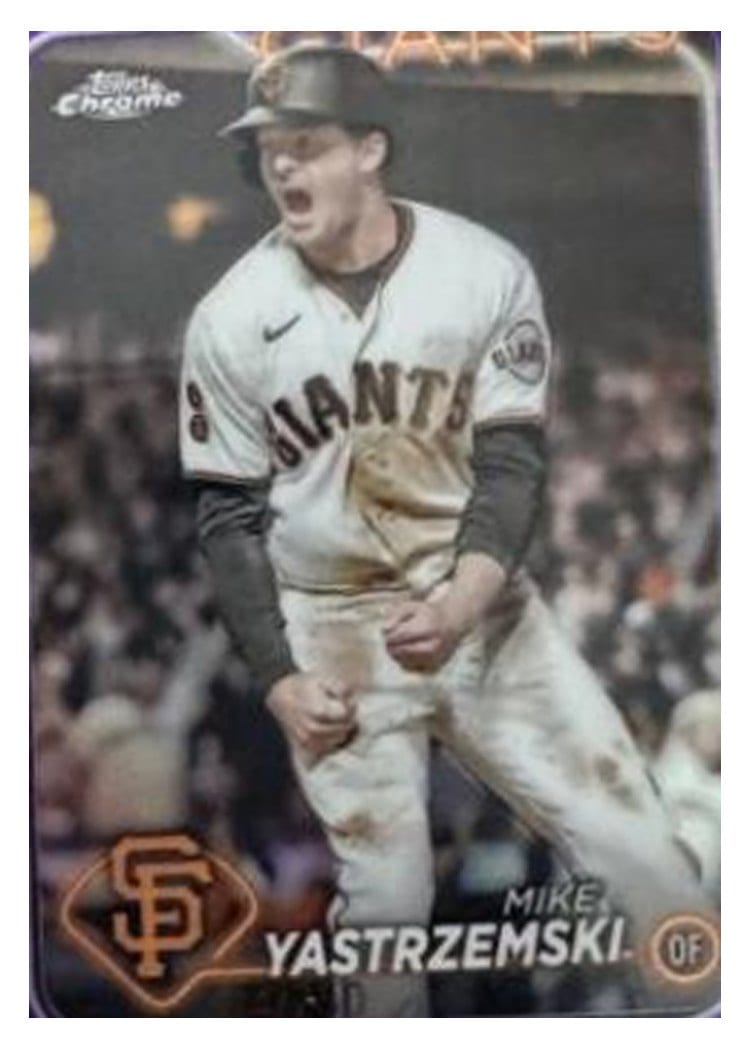 2024 Topps Chrome Base Set Mike Yastrzemski #87 card