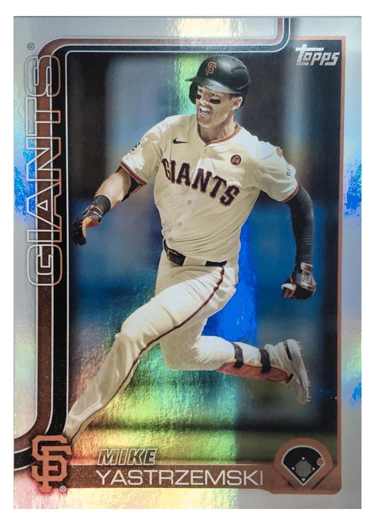2025 Topps Base Set Mike Yastrzemski Holo Foil #186 card