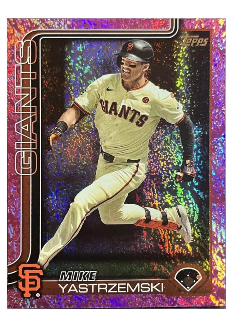 2025 Topps Base Set Mike Yastrzemski Pink Foil #186 card