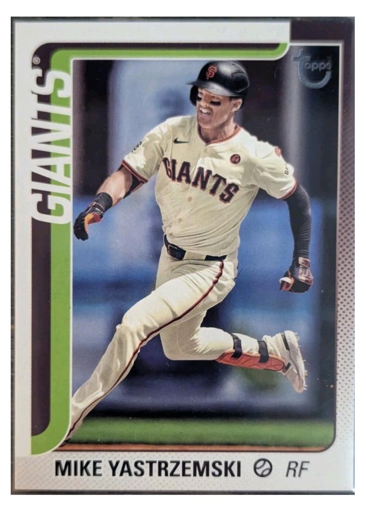 2025 Topps Base Set Mike Yastrzemski Vintage Stock Retro #186 card