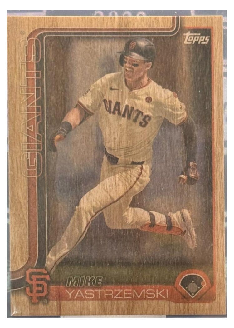 2025 Topps Base Set Mike Yastrzemski Wood #186 card