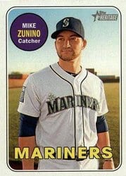 2018 Topps Heritage Base Set Mike Zunino #85 card