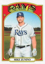 2021 Topps Heritage Base Set Mike Zunino #667 card