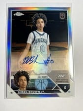 2023-24 Topps Chrome OTE Chrome Autographs Mikel Brown Jr. #A-MBA card