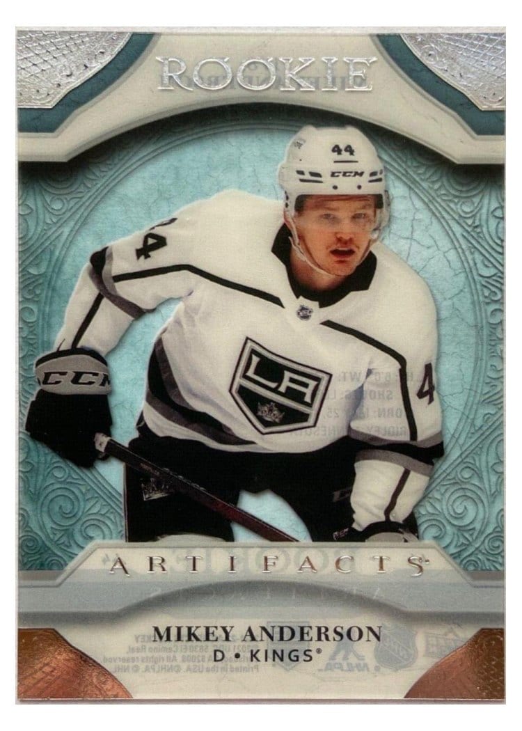 2021-22 Upper Deck Artifacts 2020-21 Update - Clear Cut Rookies Mikey Anderson #178 card