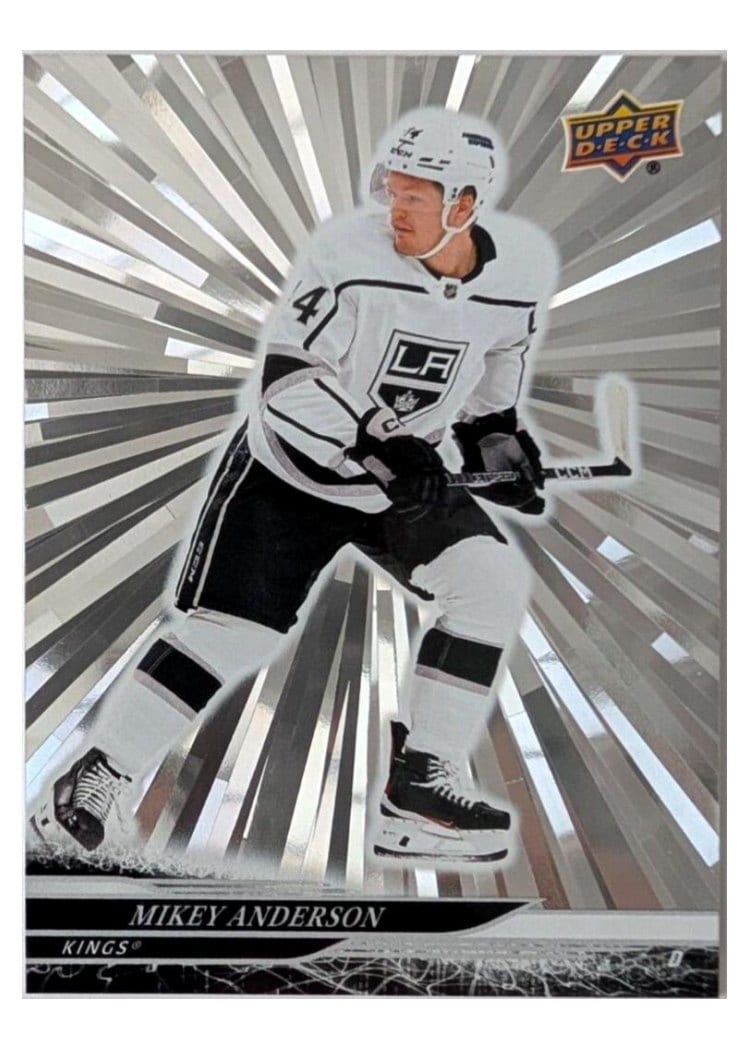 2024-25 Upper Deck Base Set Mikey Anderson Outburst Silver #325 card