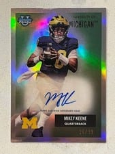 2025 Bowman University Chrome 1955 Bowman Football Autographs Mikey Keene #55AV-MK card