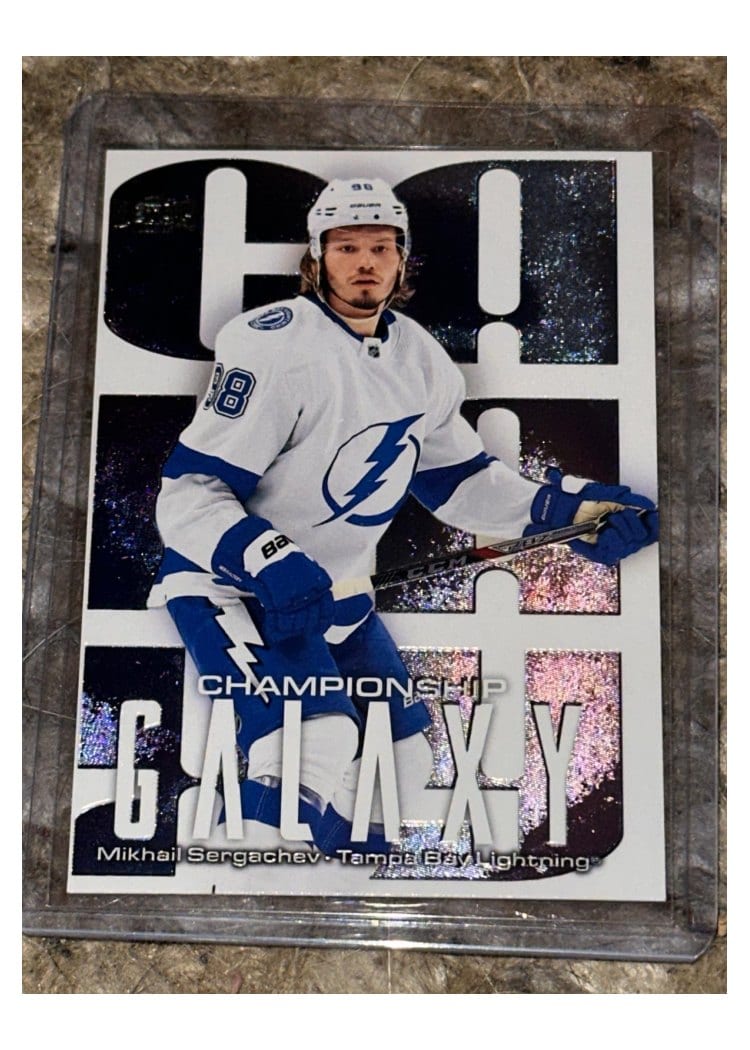 2025-26 SkyBox Metal Universe Championship Galaxy Mikhail Sergachev #CG-24 card