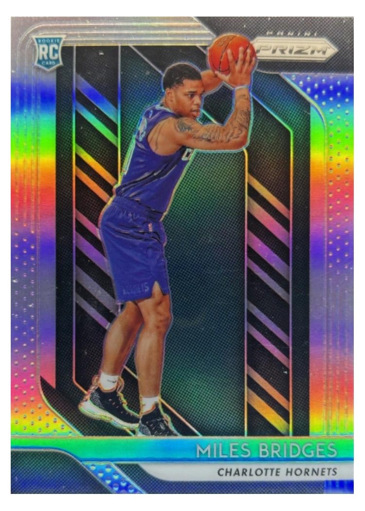 2018-19 Panini Prizm Base Set Miles Bridges Silver Prizm #278 card
