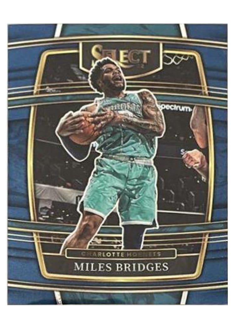 2021-22 Panini Select Base Set Miles Bridges Blue Prizm #42 card