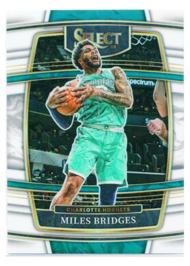 2021-22 Panini Select Base Set Miles Bridges White Prizm #42 card