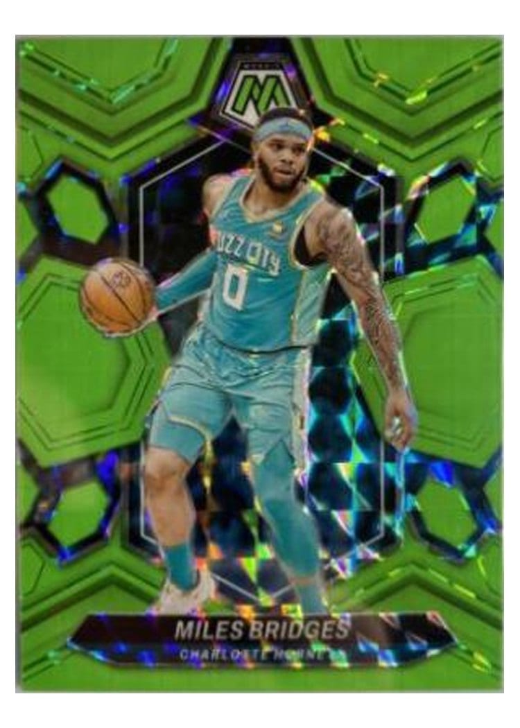 2023-24 Panini Mosaic Base Set Miles Bridges Green Fluorescent #108 card