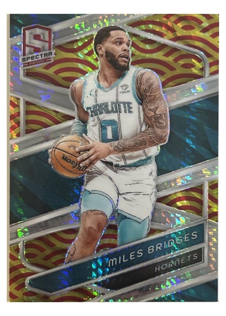 2023-24 Panini Spectra Base Set Miles Bridges Red Yellow International #34 card