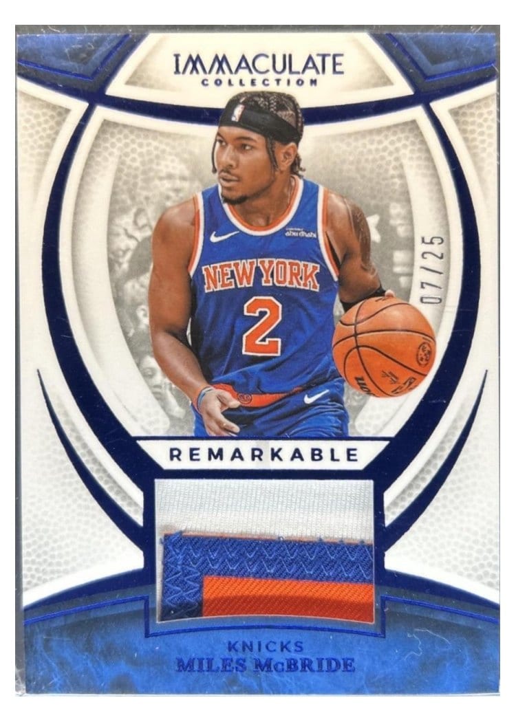 2024-25 Panini Immaculate Collection Remarkable Jerseys Set Miles McBride #9 card