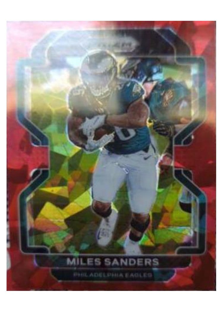 2021 Panini Prizm Base Set Miles Sanders Green Ice Prizm #222 card