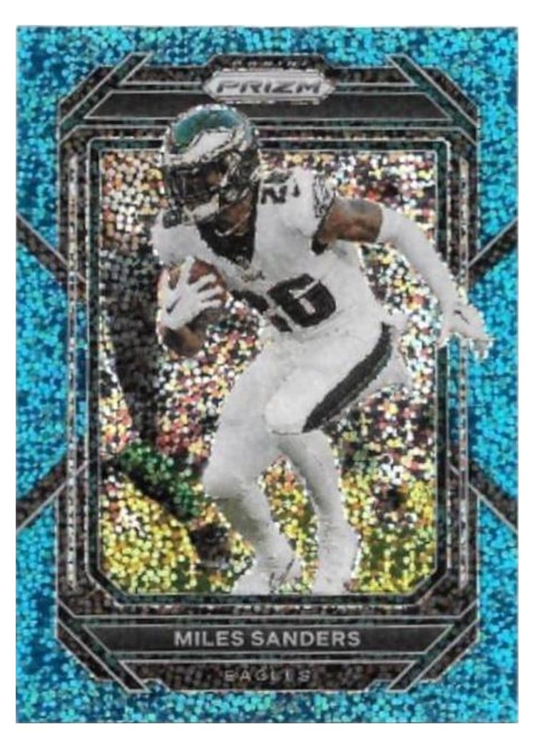 2022 Panini Prizm Base Set Miles Sanders Blue Sparkle #235 card