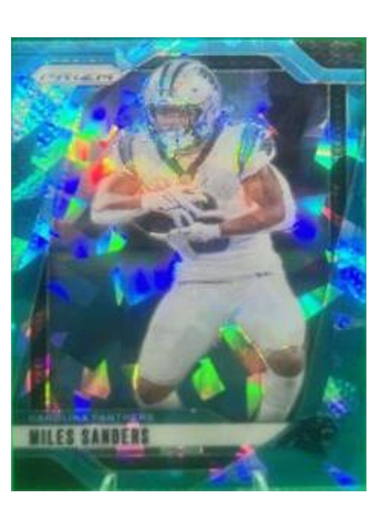2024 Panini Prizm Base Set Miles Sanders Blue Ice #38 card