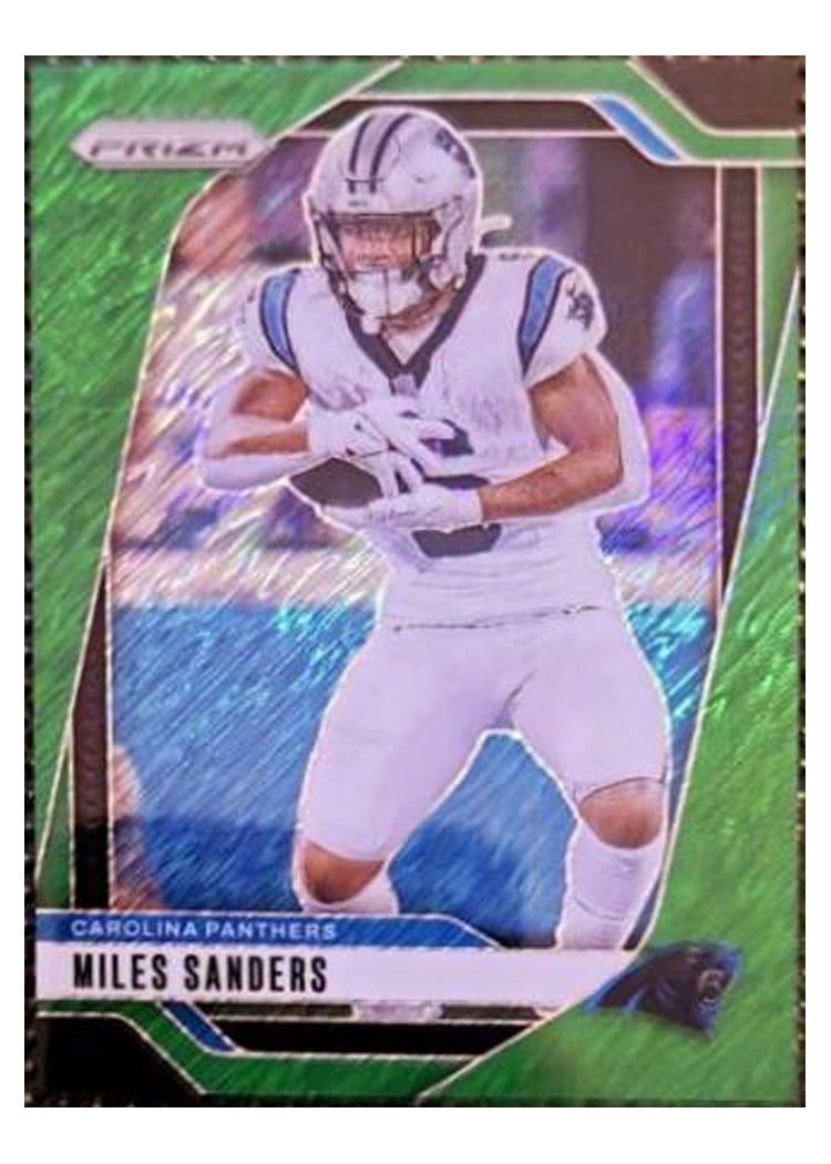 2024 Panini Prizm Base Set Miles Sanders Green Shimmer #38 card