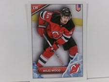 2021 Topps NHL Sticker Miles Wood #350 card
